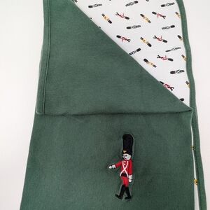 Gymboree Vintage Baby Blanket Nutcracker Green Reversible 2000 Rare